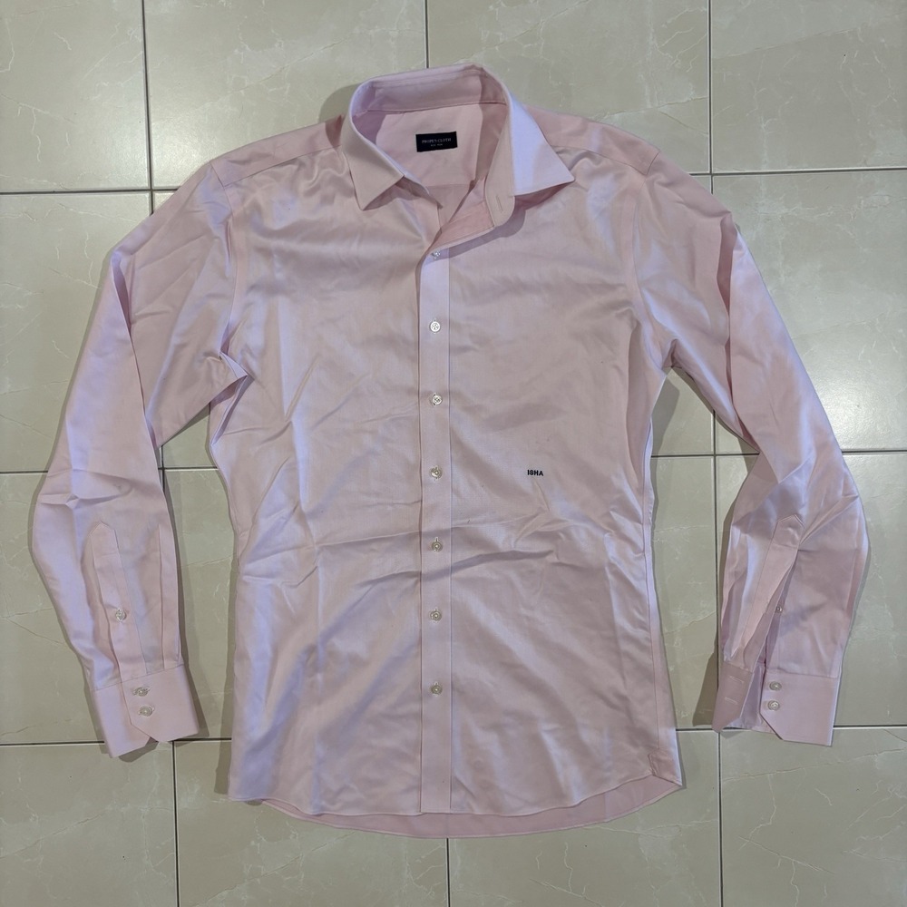 Proper Cloth Button Up Shirt Men's 15.2 Pink OCBD Work Business Casual